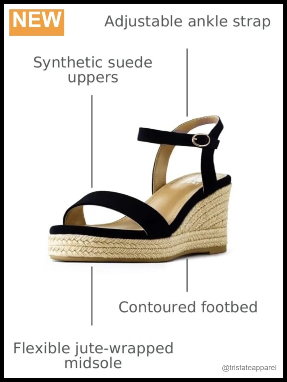 N/A espadrille wedge